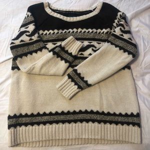 American Eagle Brown and Cream Sweater